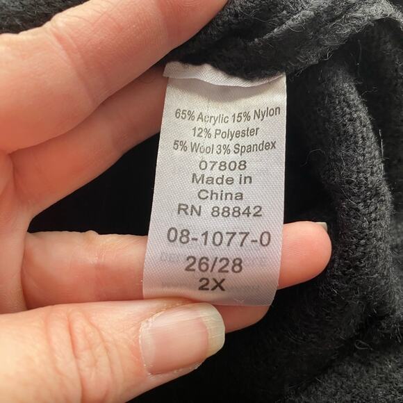 Roaman's NWOT Preppy Normcore Minimalist Layering V Neck Soft Wool Sweater 2X - Picture 5 of 7